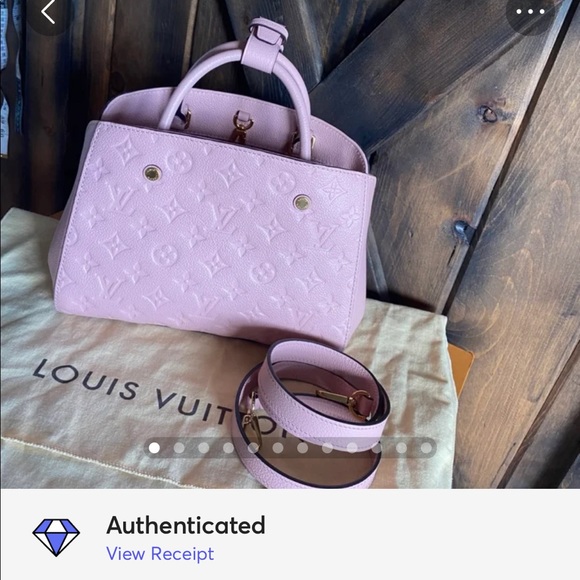 TRADING❤️Louis Vuitton Montaigne BB Rose pink leather crossbody - Picture 14 of 15